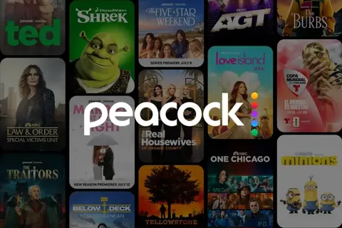 Mosaico VOD com capas de filmes consagrados e séries em alta resolução 4K no experiência de transmissão